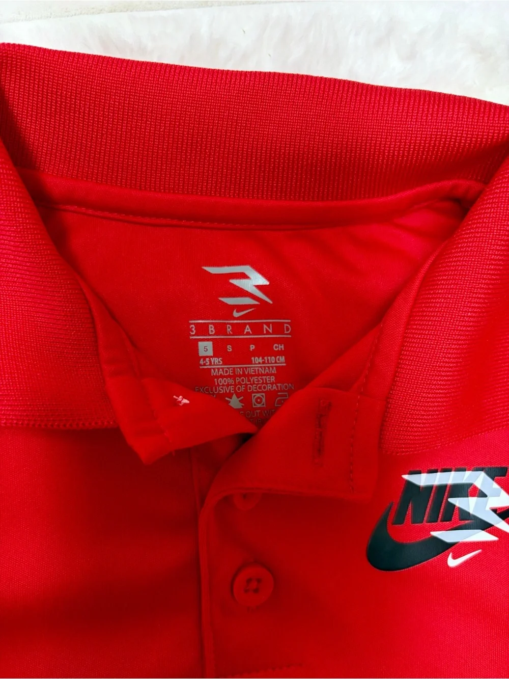 Nike Kids' Red Polo Shirt and Black Shorts Set Atheltic Pro S 4/5
